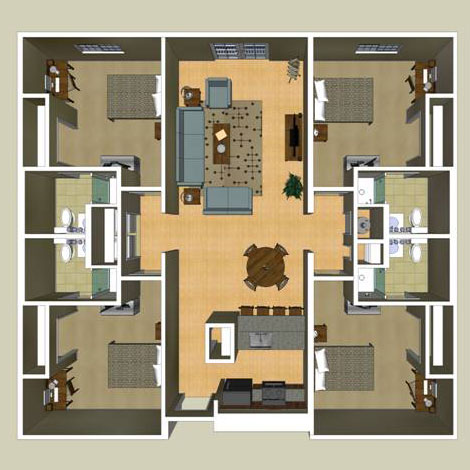 4 Bed Floor Plan